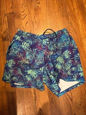 Born Primitive Men's Blue Teal & Purple Tropical Swim Shorts